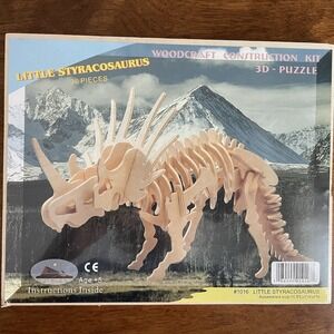 3D Puzzle Woodcraft Construction Kit Little Styracosaurus 36 Pieces Art Project